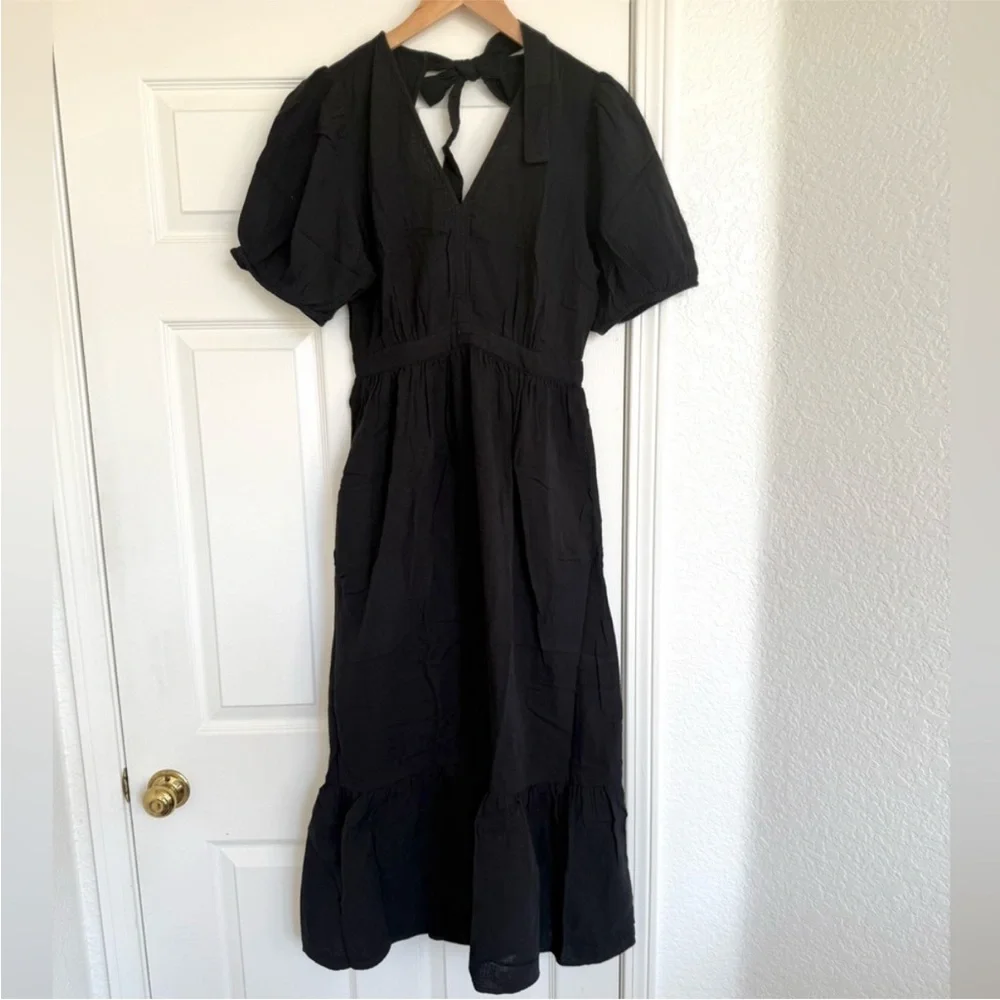 NWT GAP Cotton Gauze Open Back Midi Dress Cottage Peasant Small S - Picture 5 of 9
